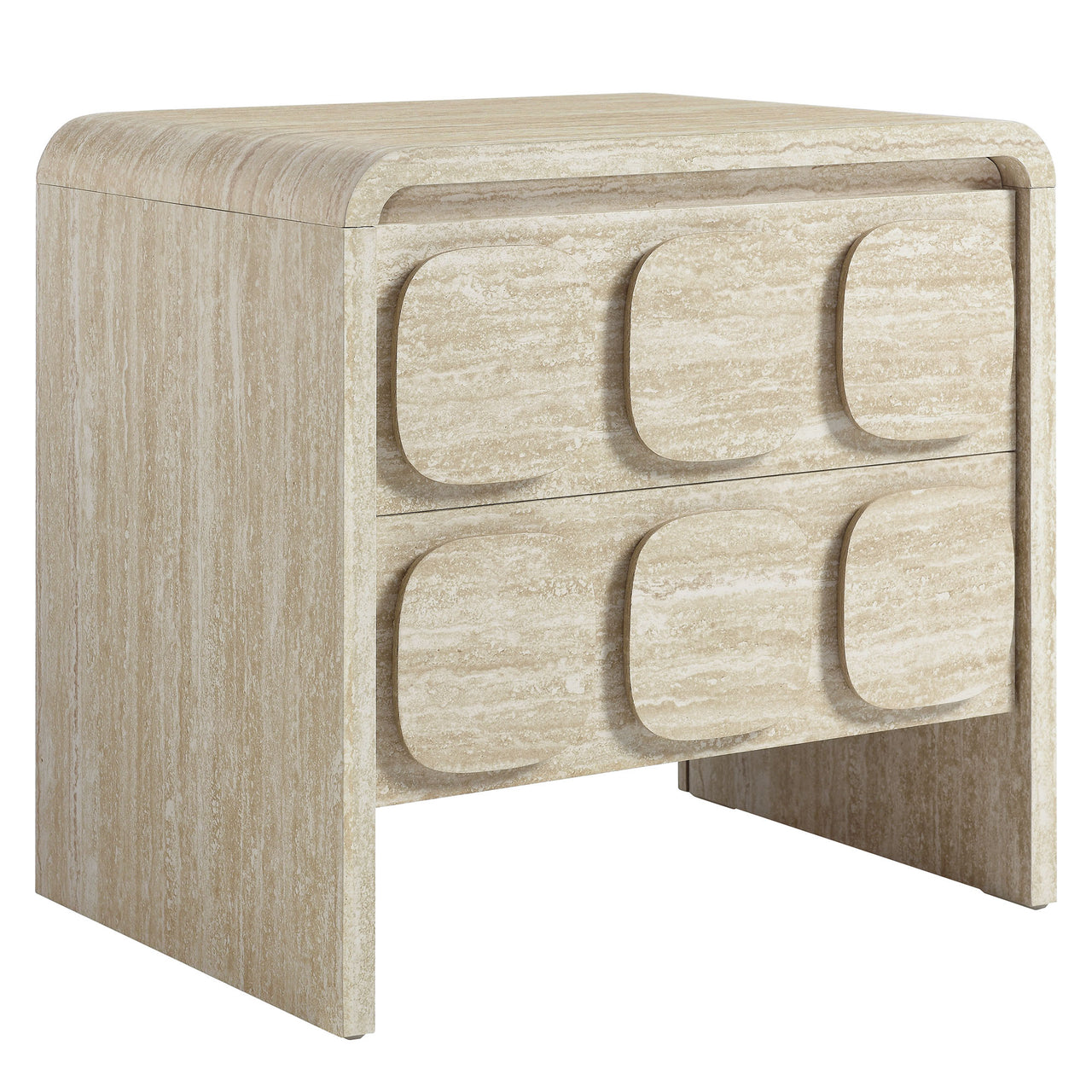 Aliyah Nightstand, Travertine
