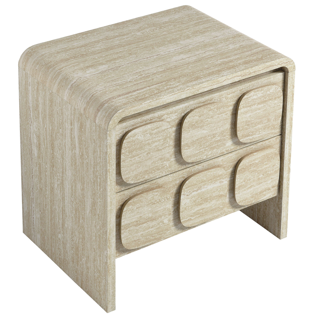 Aliyah Nightstand, Travertine