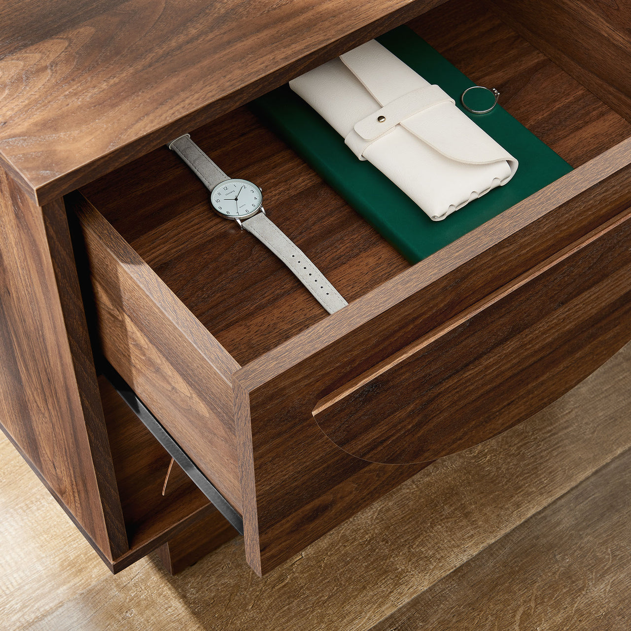 Kavix Nightstand, Walnut