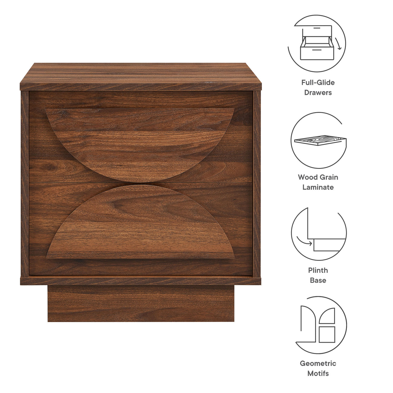 Kavix Nightstand, Walnut