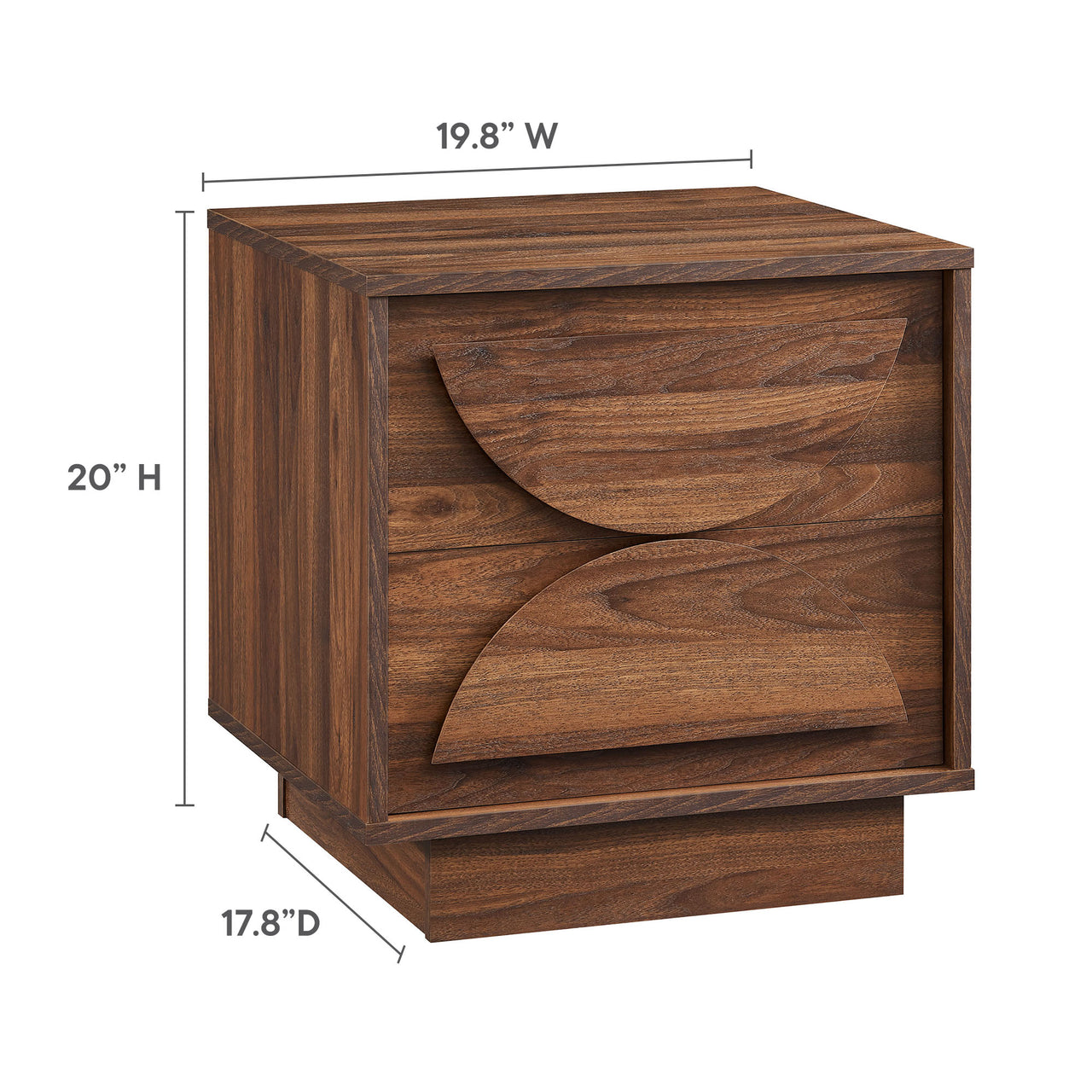 Kavix Nightstand, Walnut