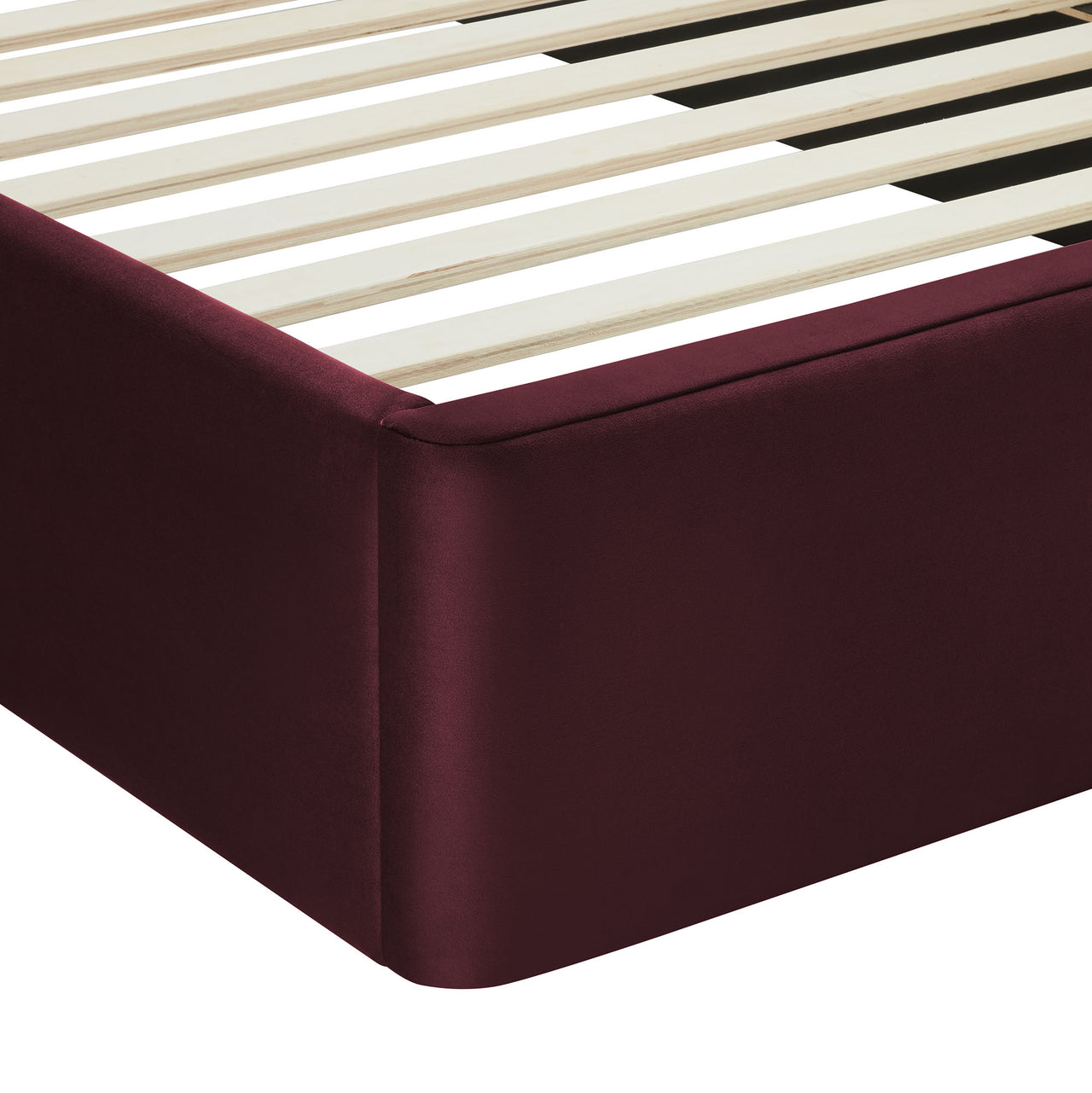 Firmament Upholstered Velvet Full Platform Bed, Wine