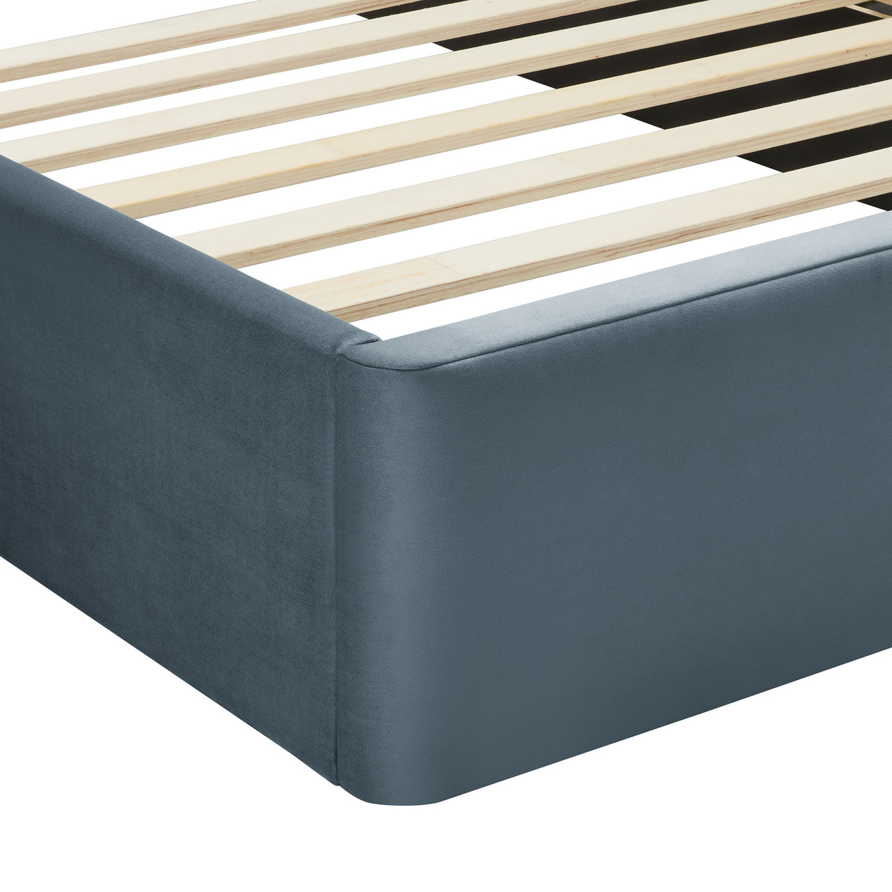 Firmament Upholstered Velvet King Platform Bed, Slate
