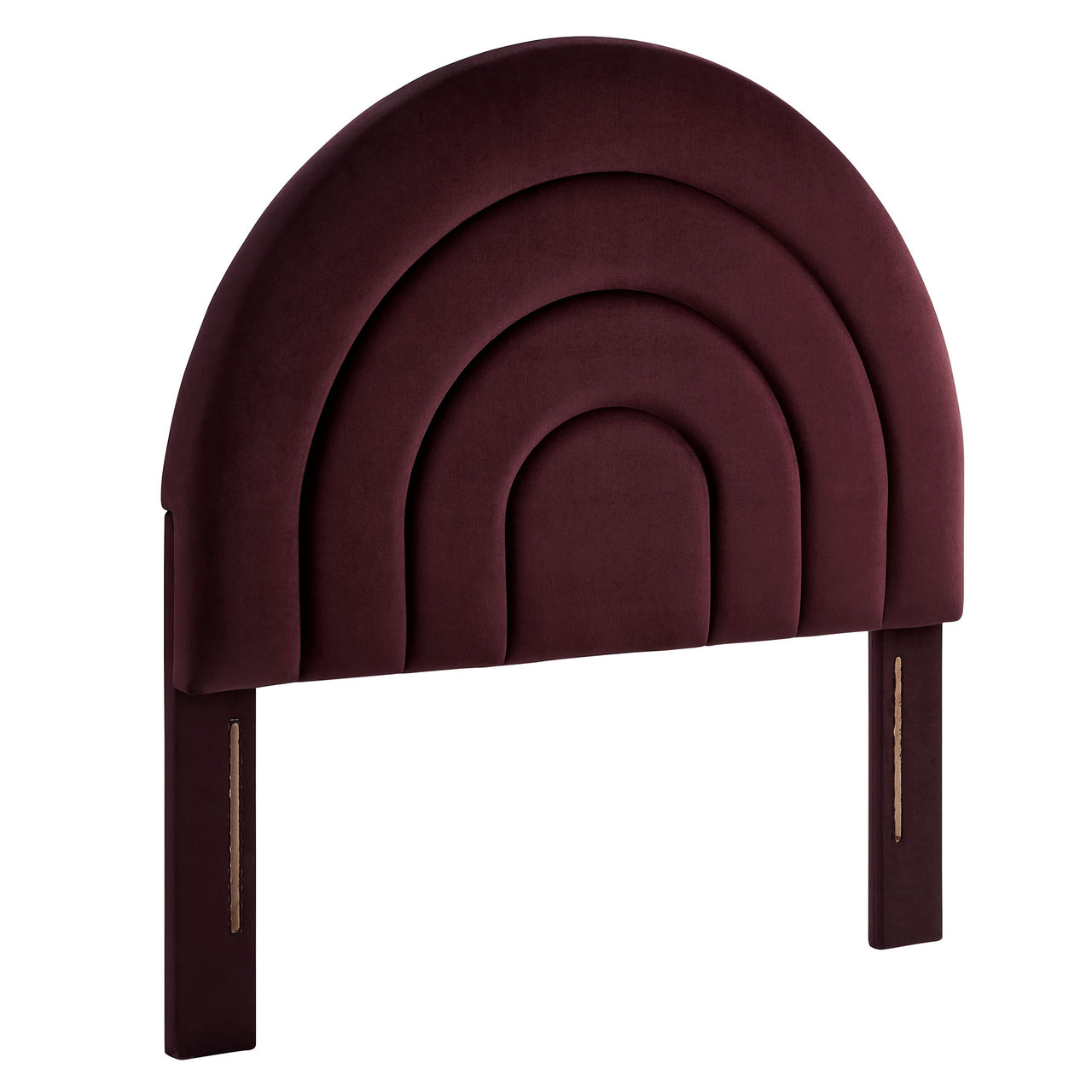 Firmament Upholstered Velvet Twin Headboard, Wine