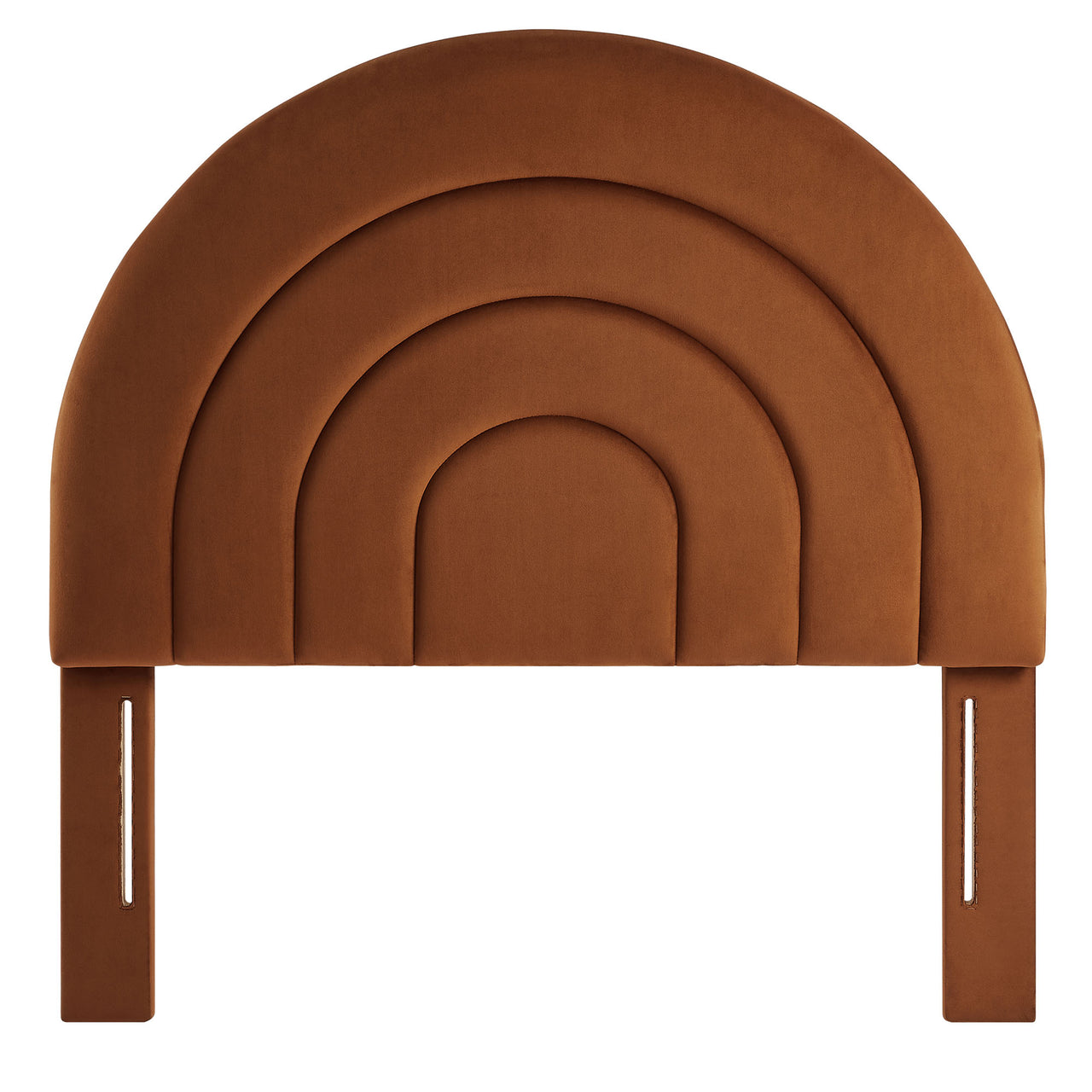 Firmament Upholstered Velvet Twin Headboard, Terracotta