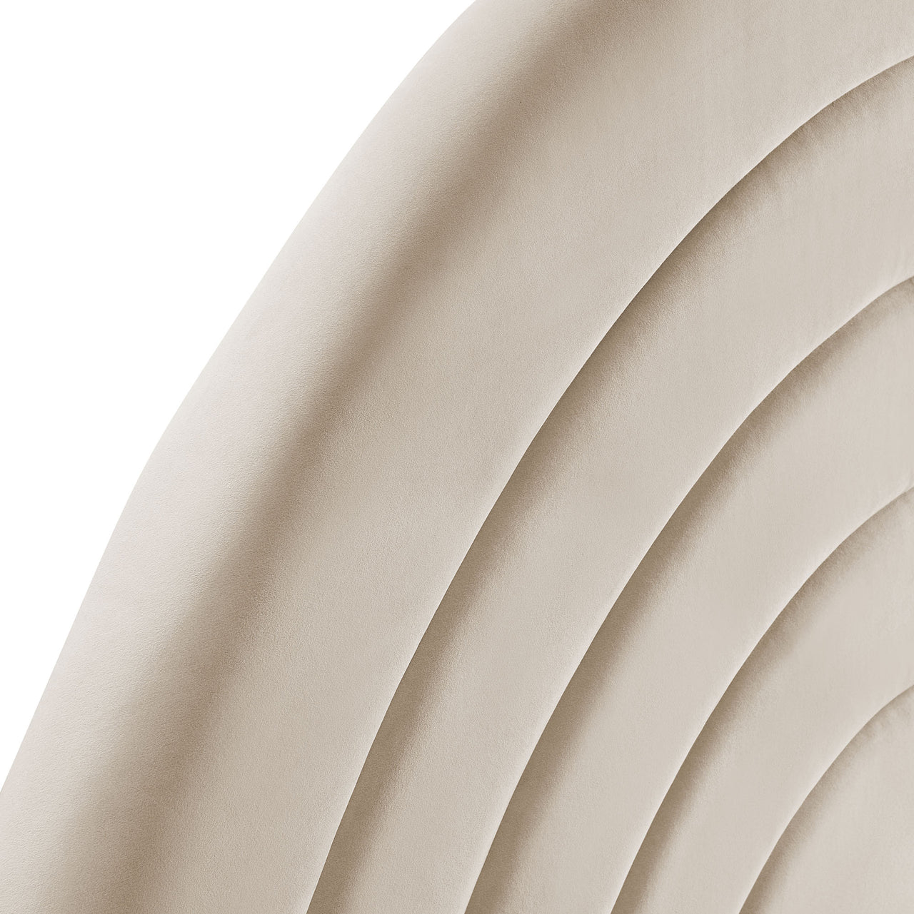 Firmament Upholstered Velvet Full Headboard, Almond