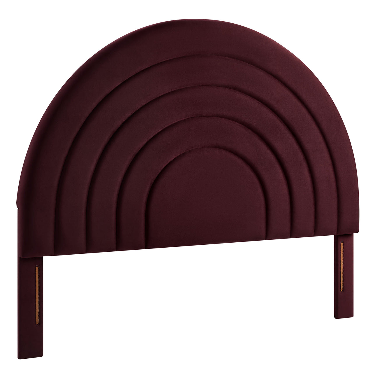 Firmament Upholstered Velvet Queen Headboard, Wine