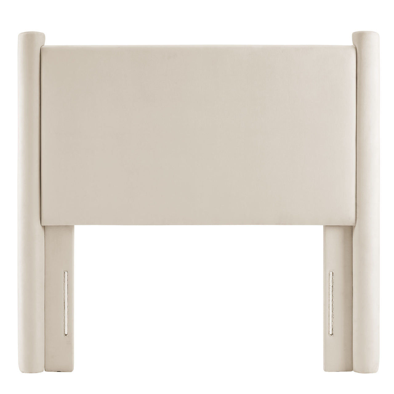 Rafael Upholstered Velvet Twin Headboard, Chalk
