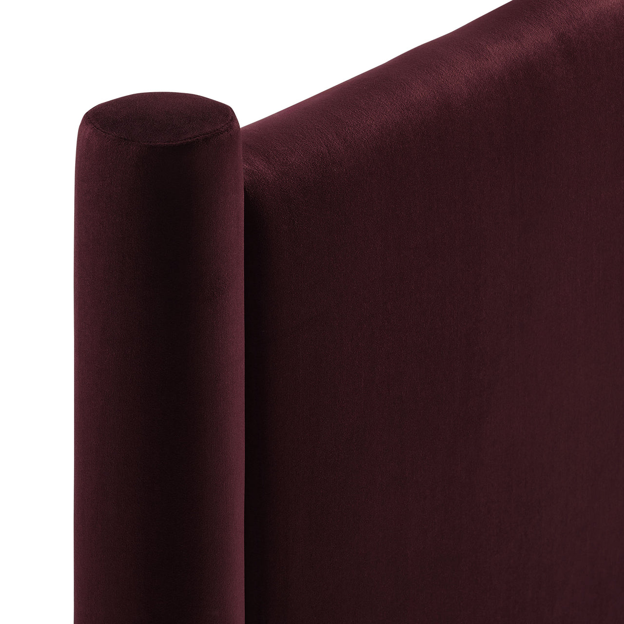 Rafael Upholstered Velvet Twin Headboard, Wine