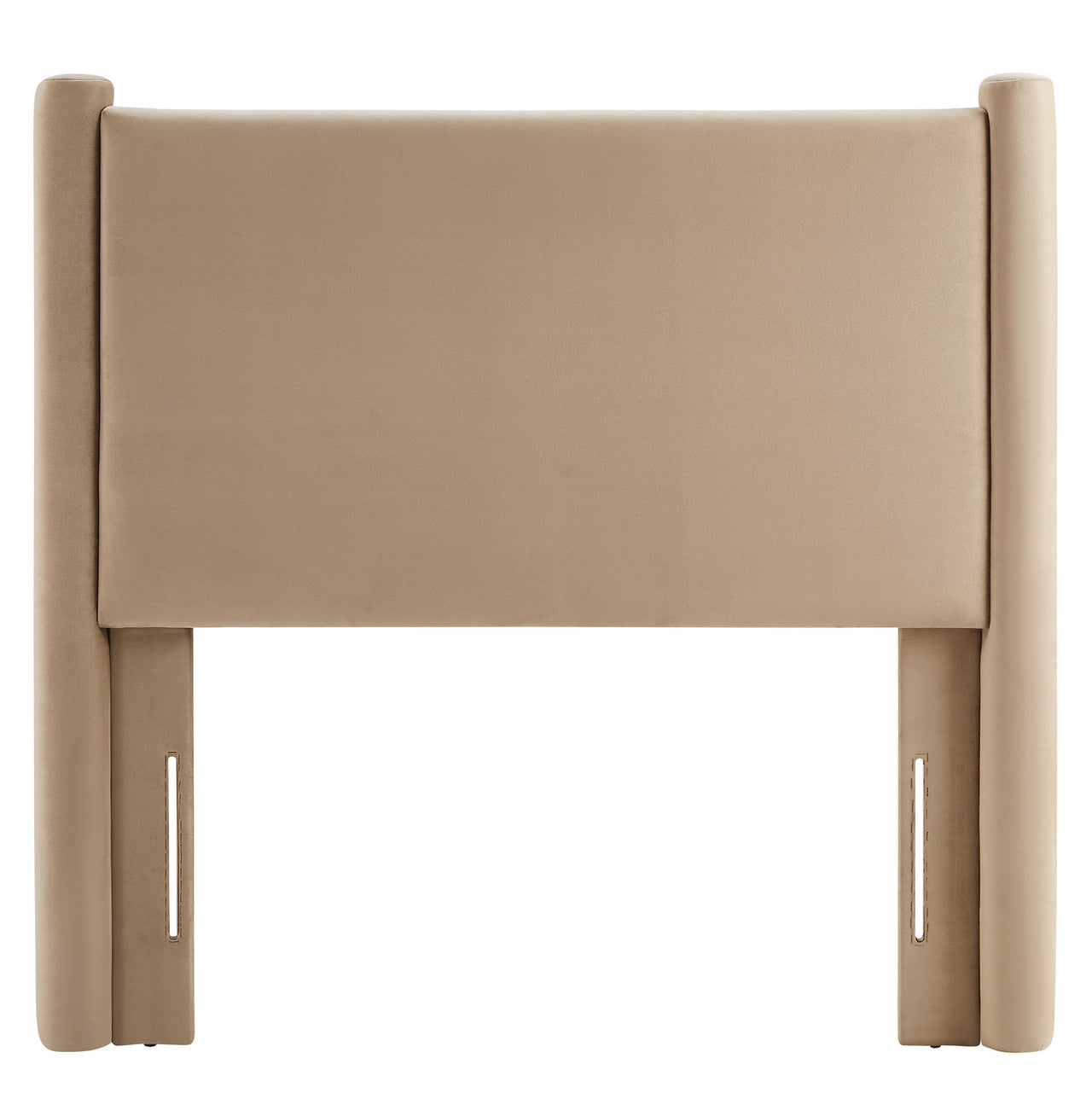 Rafael Upholstered Velvet Twin Headboard, Taupe