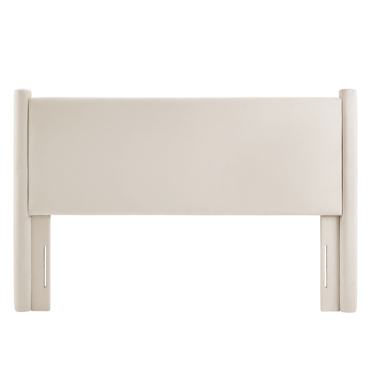 Rafael Upholstered Velvet Full Headboard, Chalk