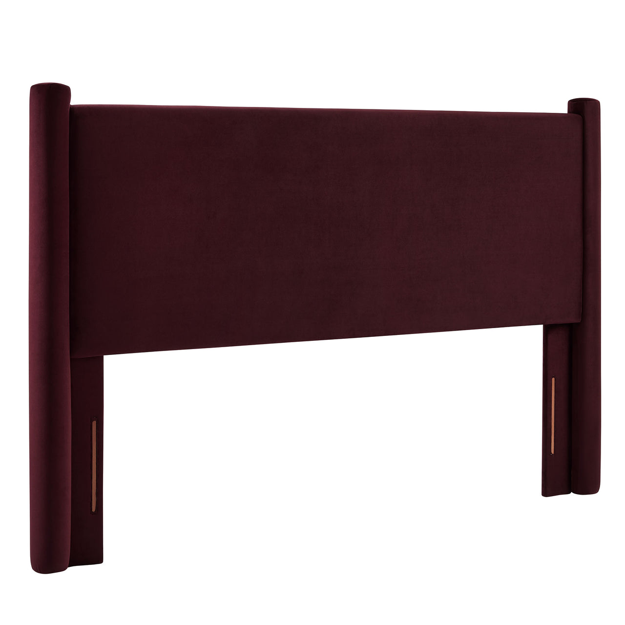Rafael Upholstered Velvet Queen Headboard, Wine