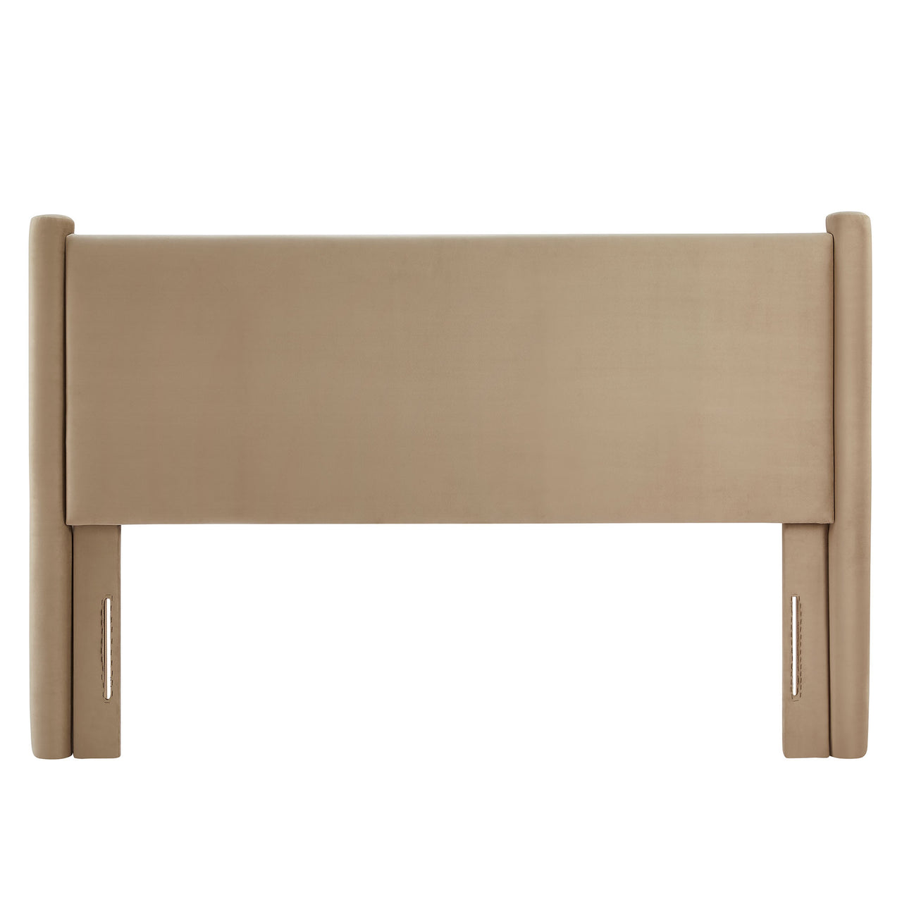 Rafael Upholstered Velvet King Headboard, Taupe