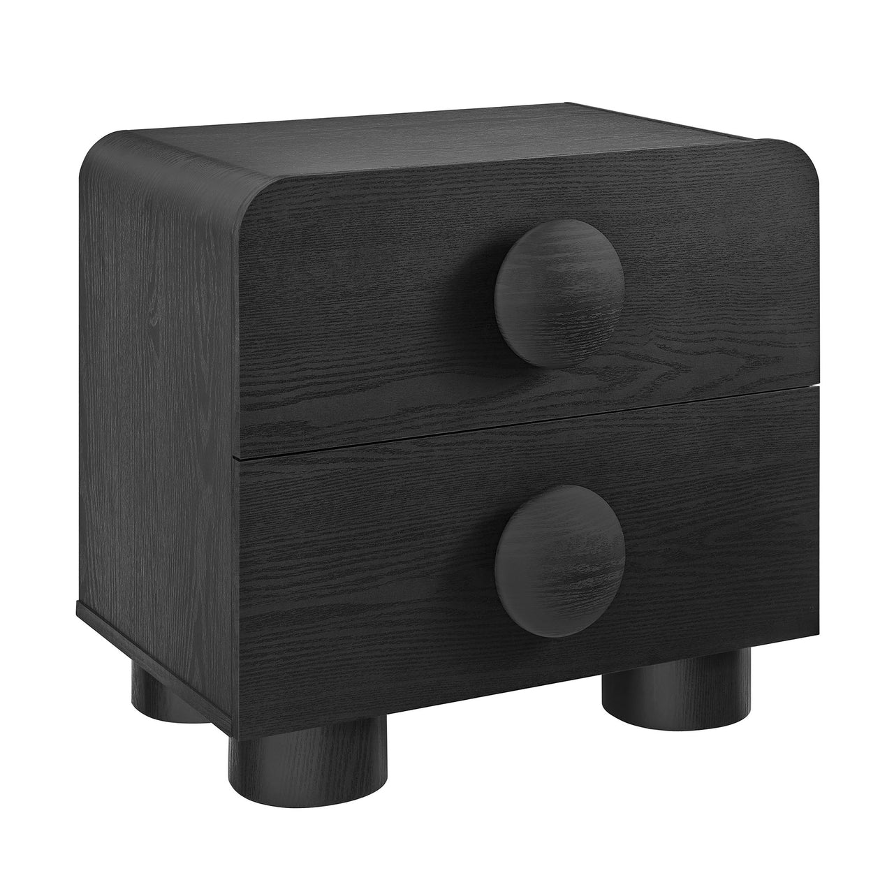 Button Nightstand, Black