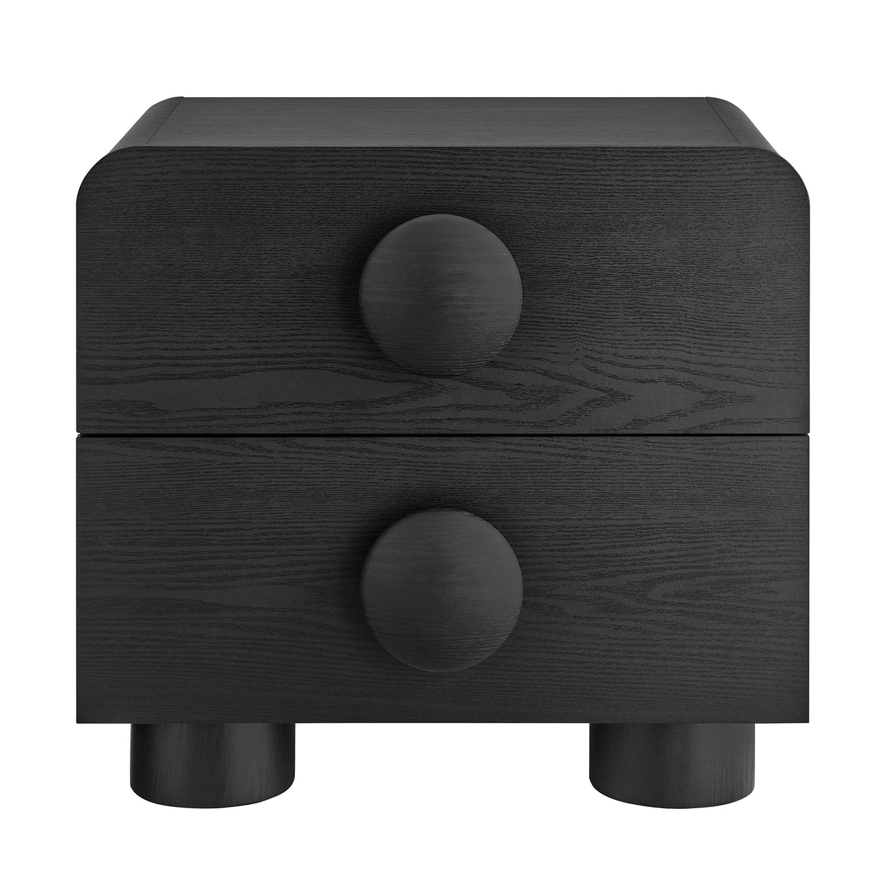 Button Nightstand, Black