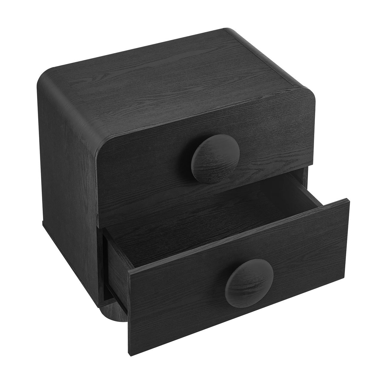 Button Nightstand, Black