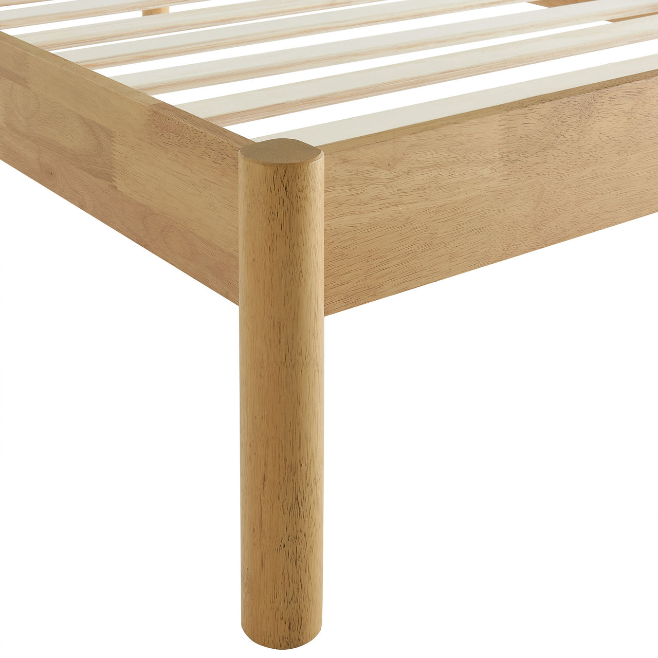 Surpass Upholstered Boucle Twin Platform Bed, White & Oak