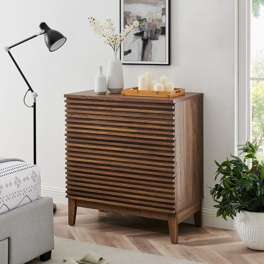 Render Large 3-Drawer Nightstand, Walnut