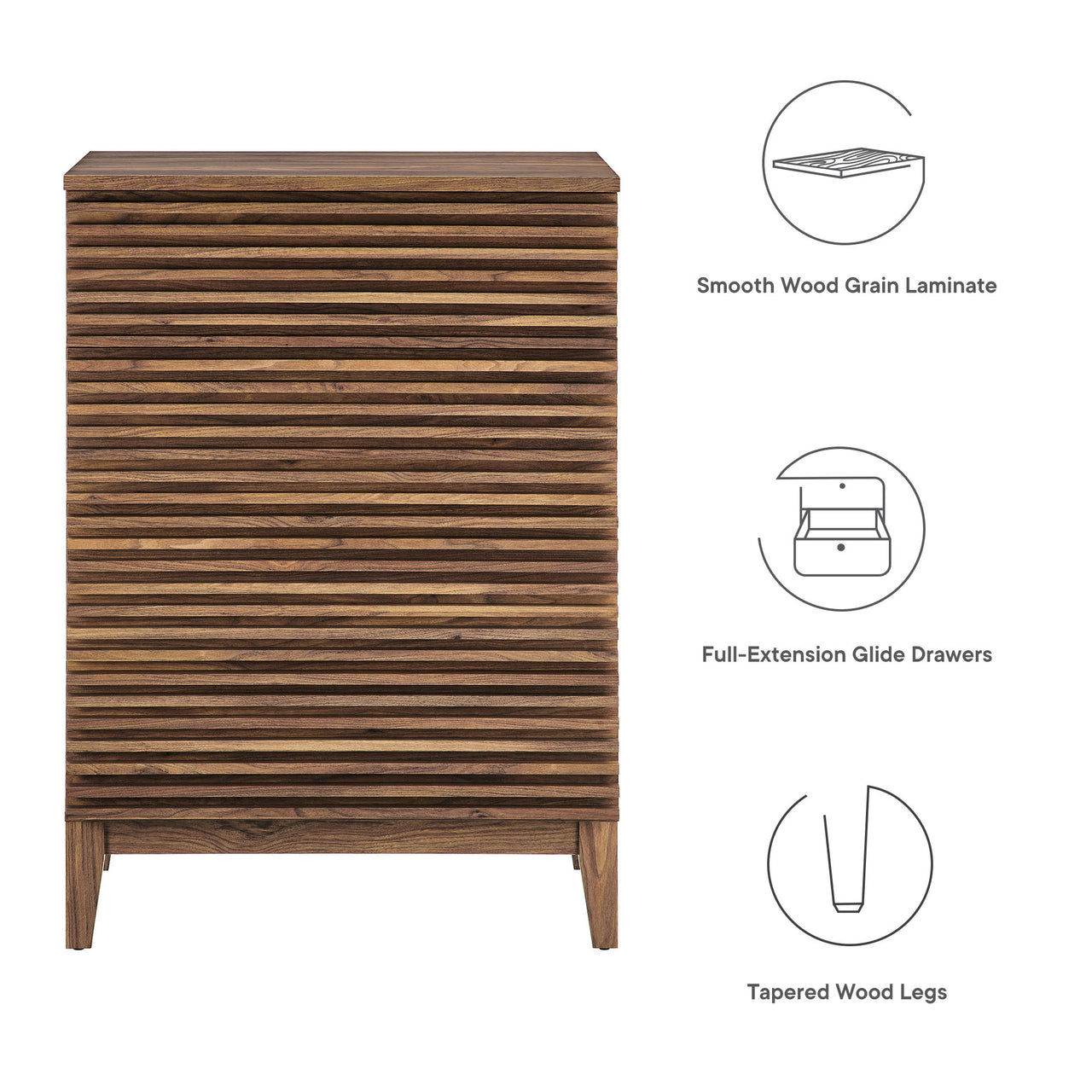 Ventra Chest, Medium, Walnut