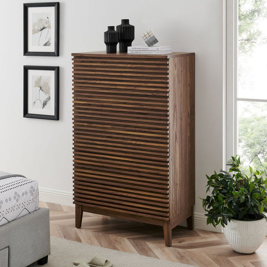 Render 5-Drawer Chest, Walnut