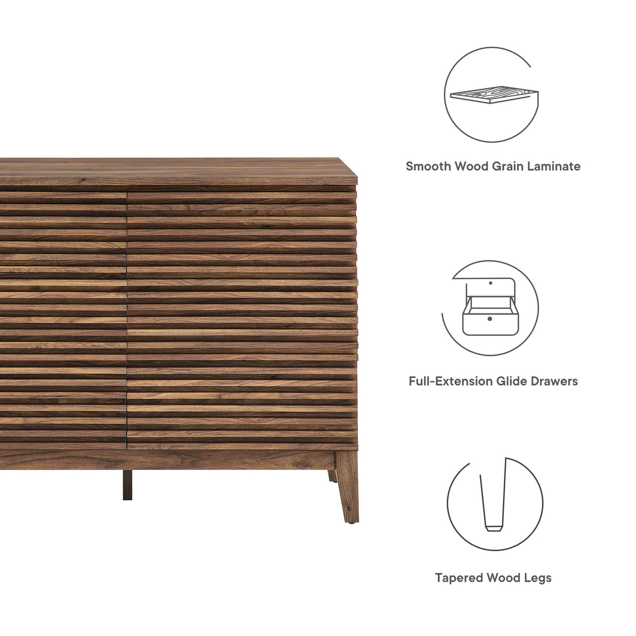 Ventra Dresser, Small, Walnut