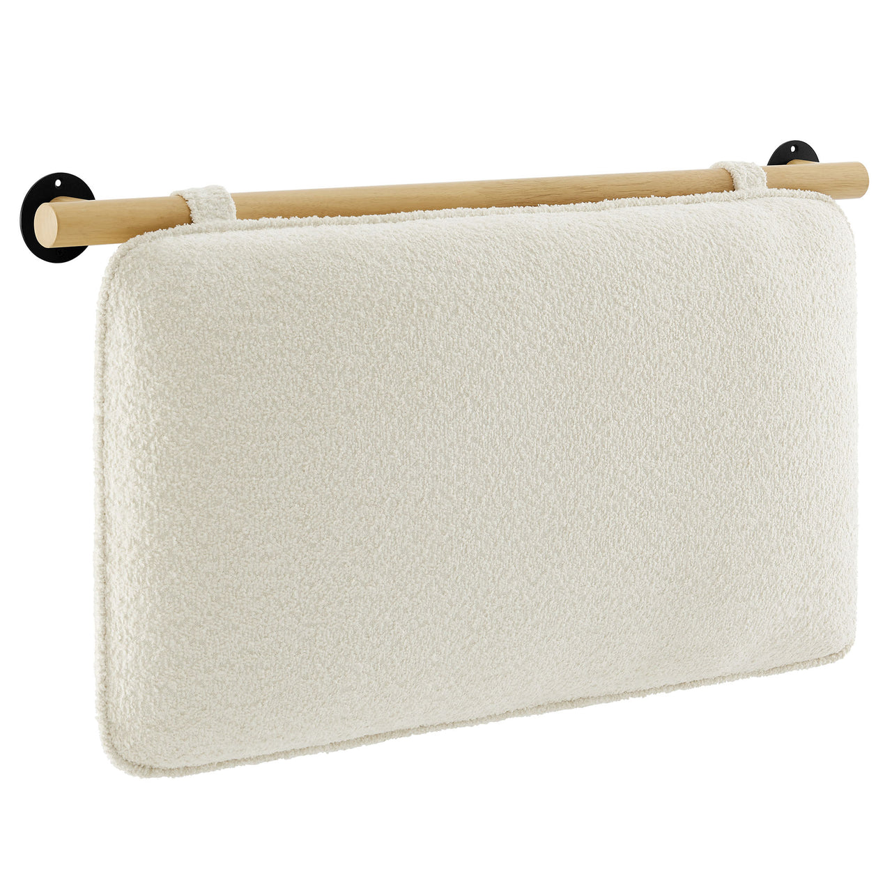 Counting Sheep Twin Headboard, Cream & Natural Wood