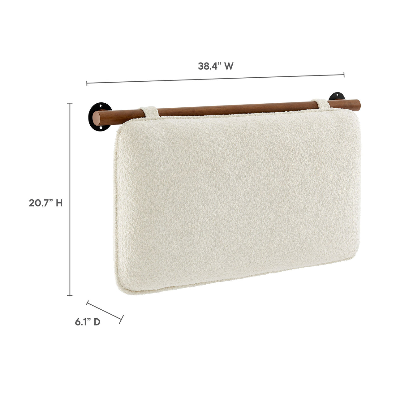 Counting Sheep Twin Headboard, Cream & Walnut