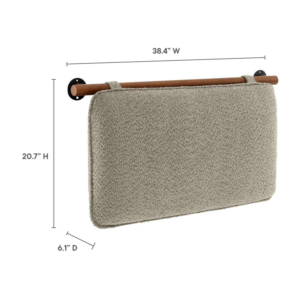 Counting Sheep Twin Headboard, Oat & Walnut