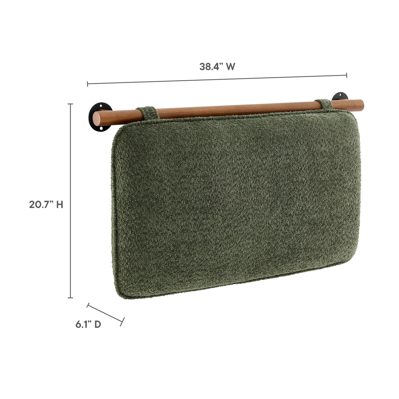 Counting Sheep Twin Headboard, Sage & Walnut