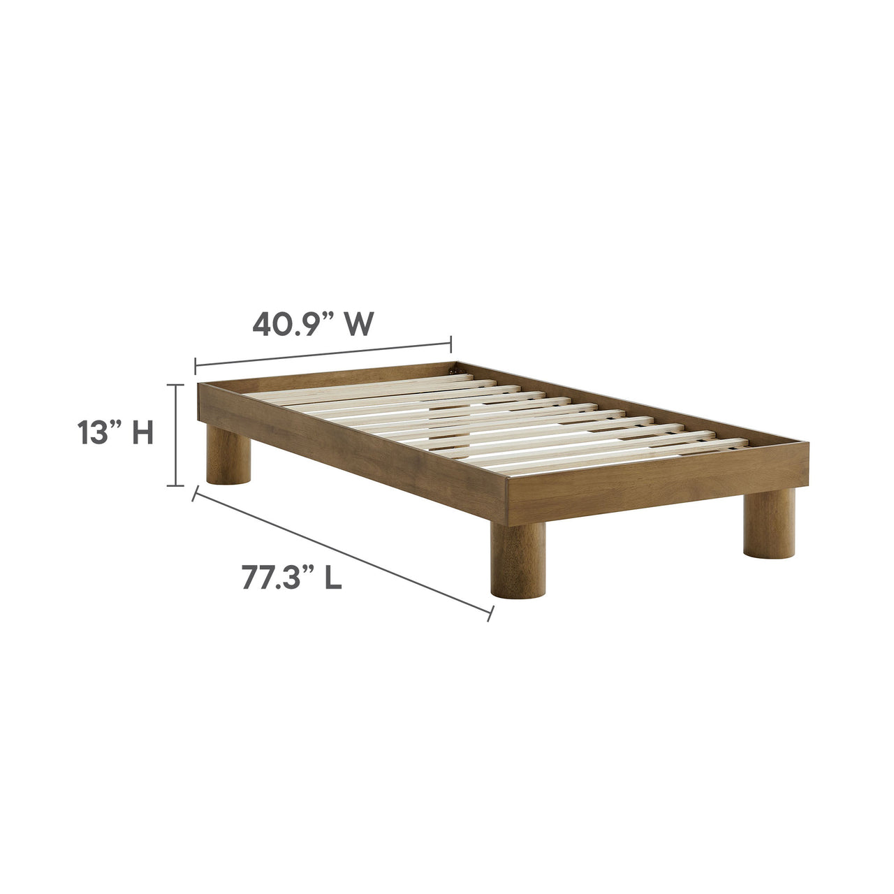Boscage Twin Platform Bed, Oak