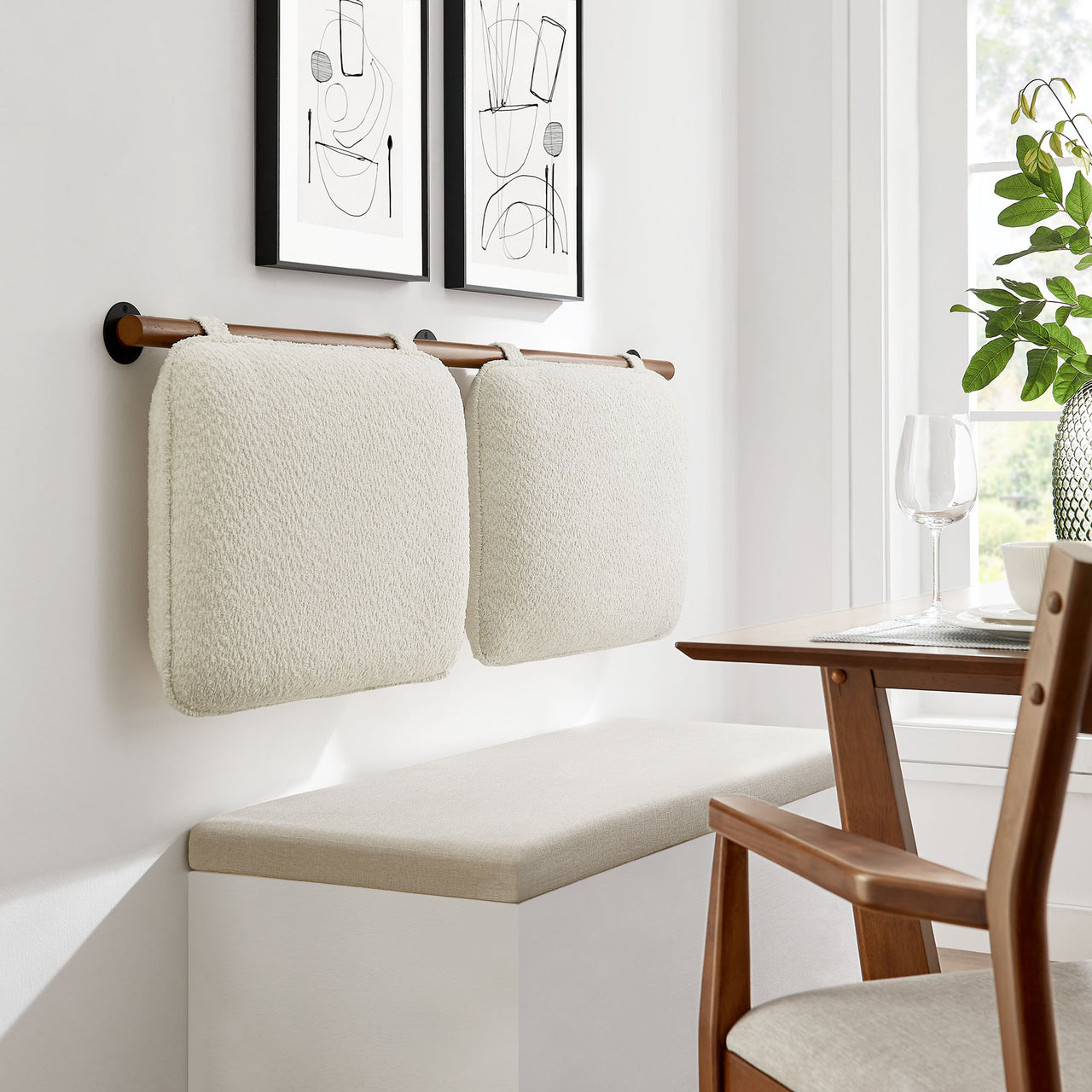 Counting Sheep Full Headboard, Cream & Walnut