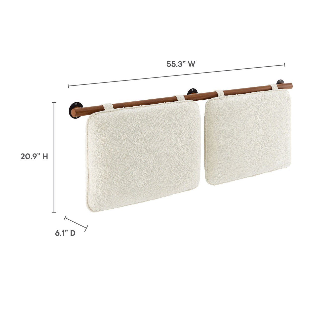 Counting Sheep Full Headboard, Cream & Walnut