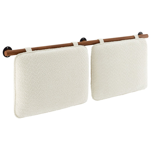 Counting Sheep Queen Headboard, Cream & Walnut