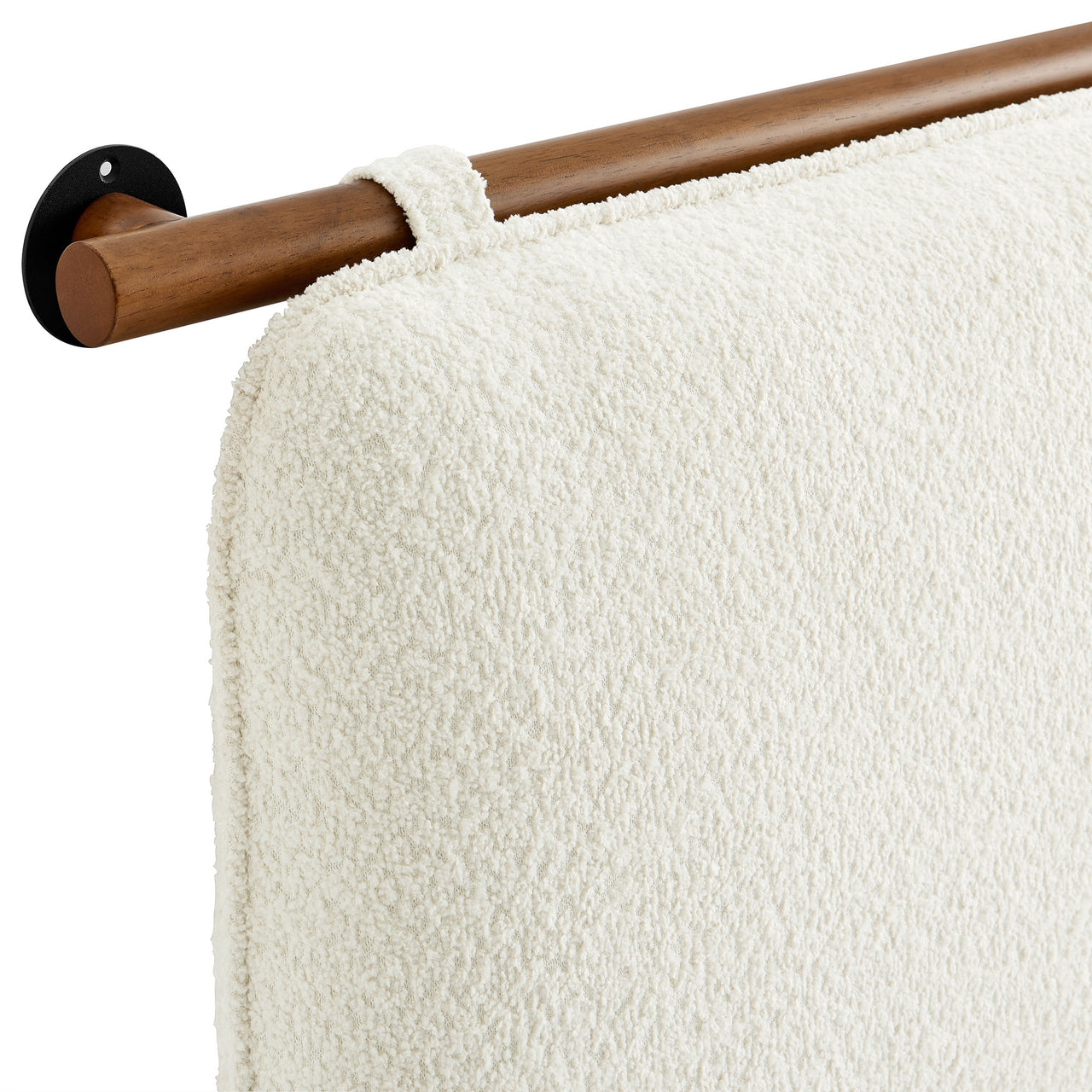 Counting Sheep Queen Headboard, Cream & Walnut