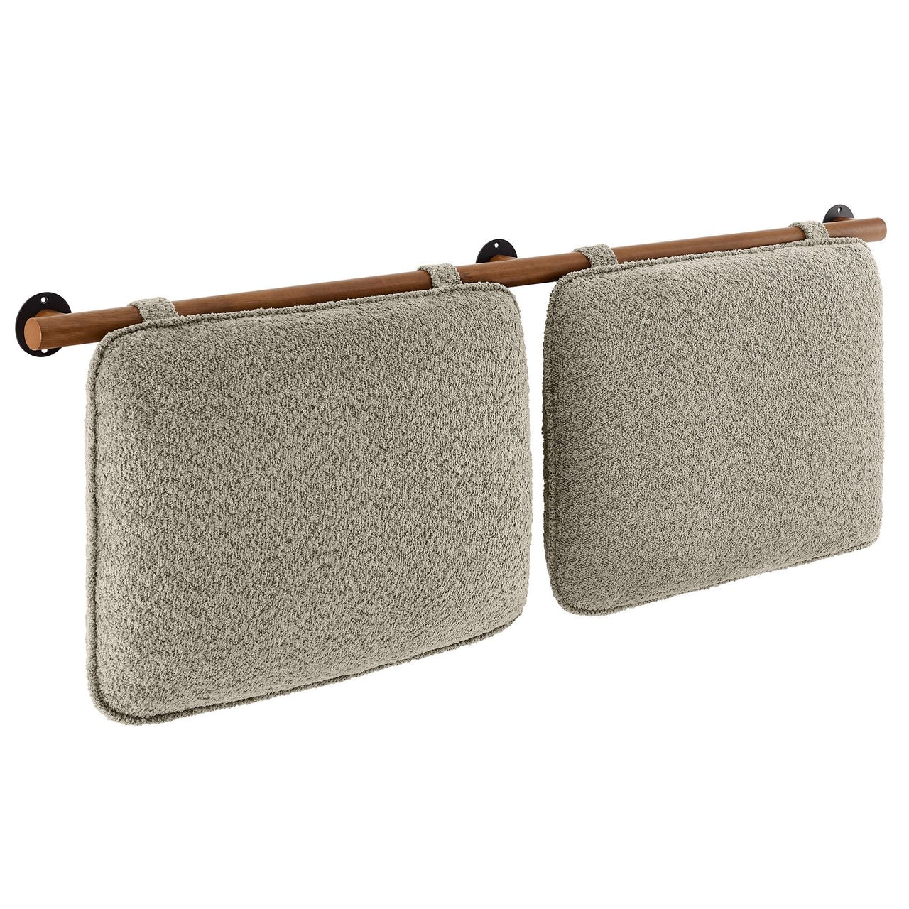 Counting Sheep Queen Headboard, Oatmeal & Walnut