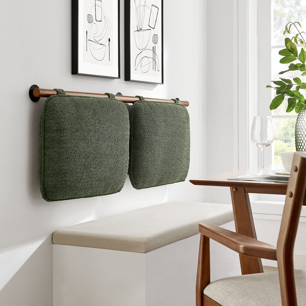 Counting Sheep King Headboard, Sage & Walnut