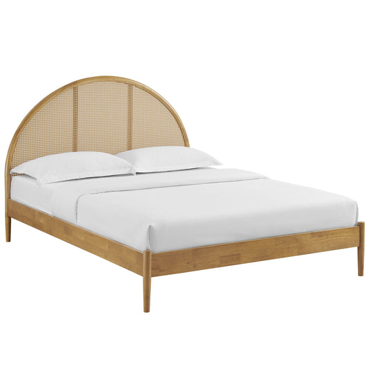 Senyra Queen Platform Bed, Oak