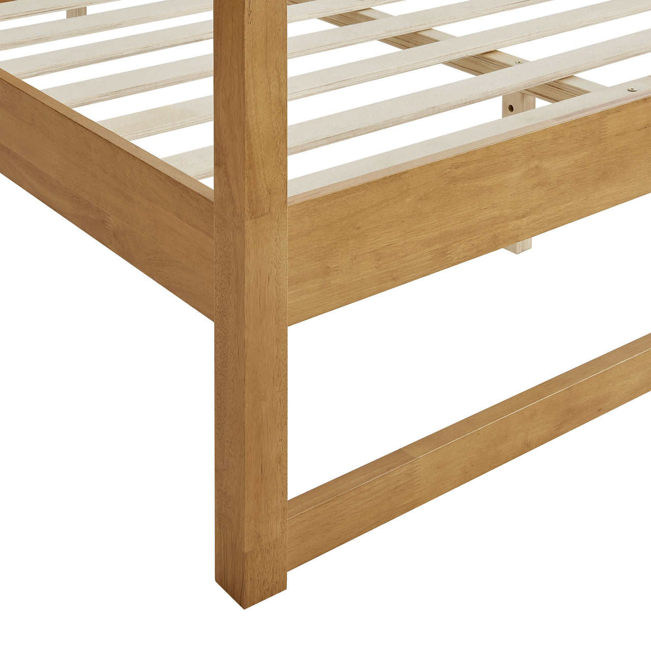 Encase Queen Canopy Platform Bed, Oak