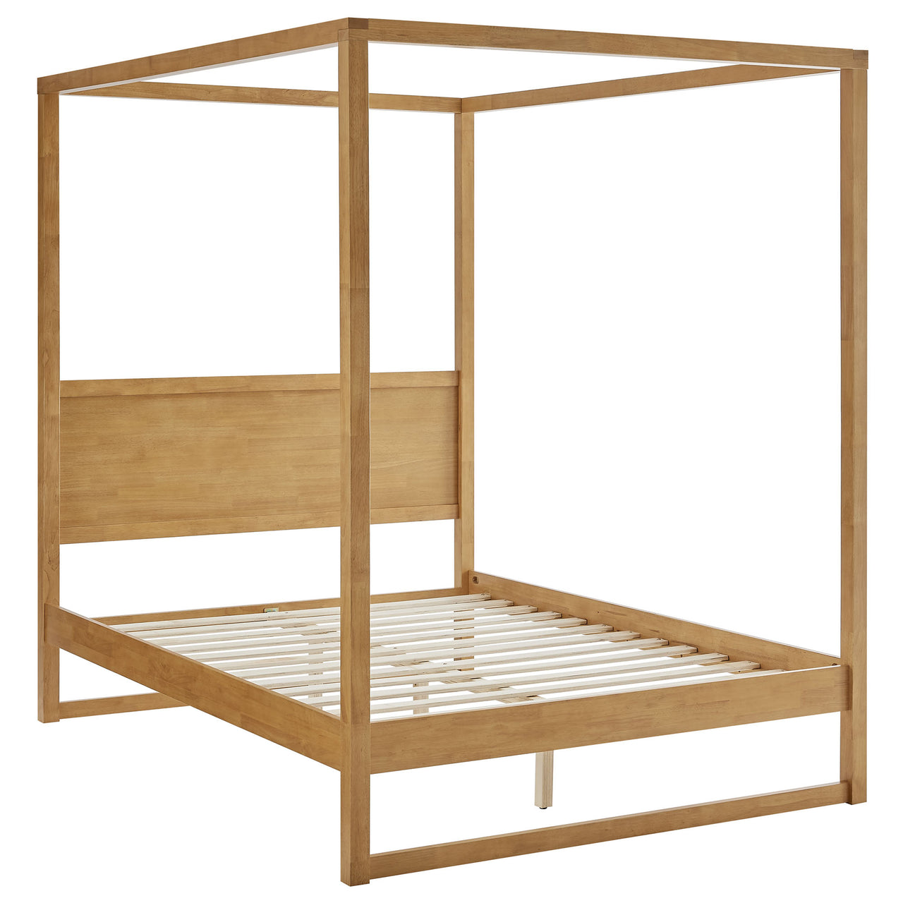 Encase King Canopy Platform Bed, Oak