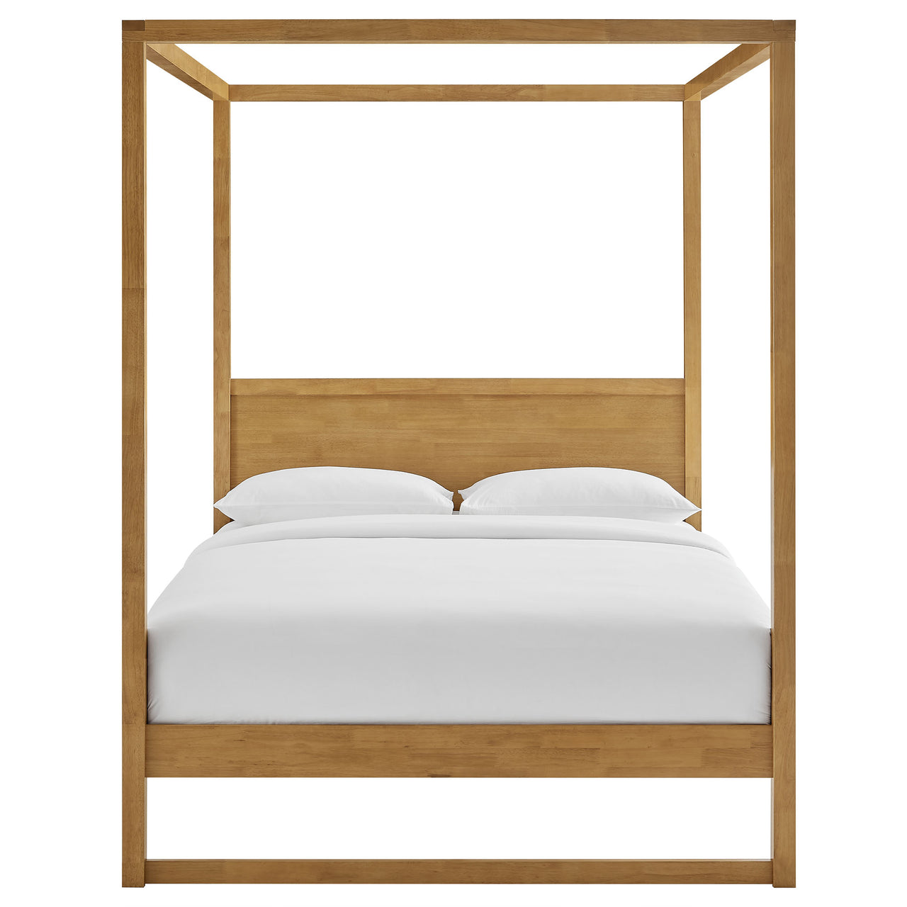 Encase King Canopy Platform Bed, Oak