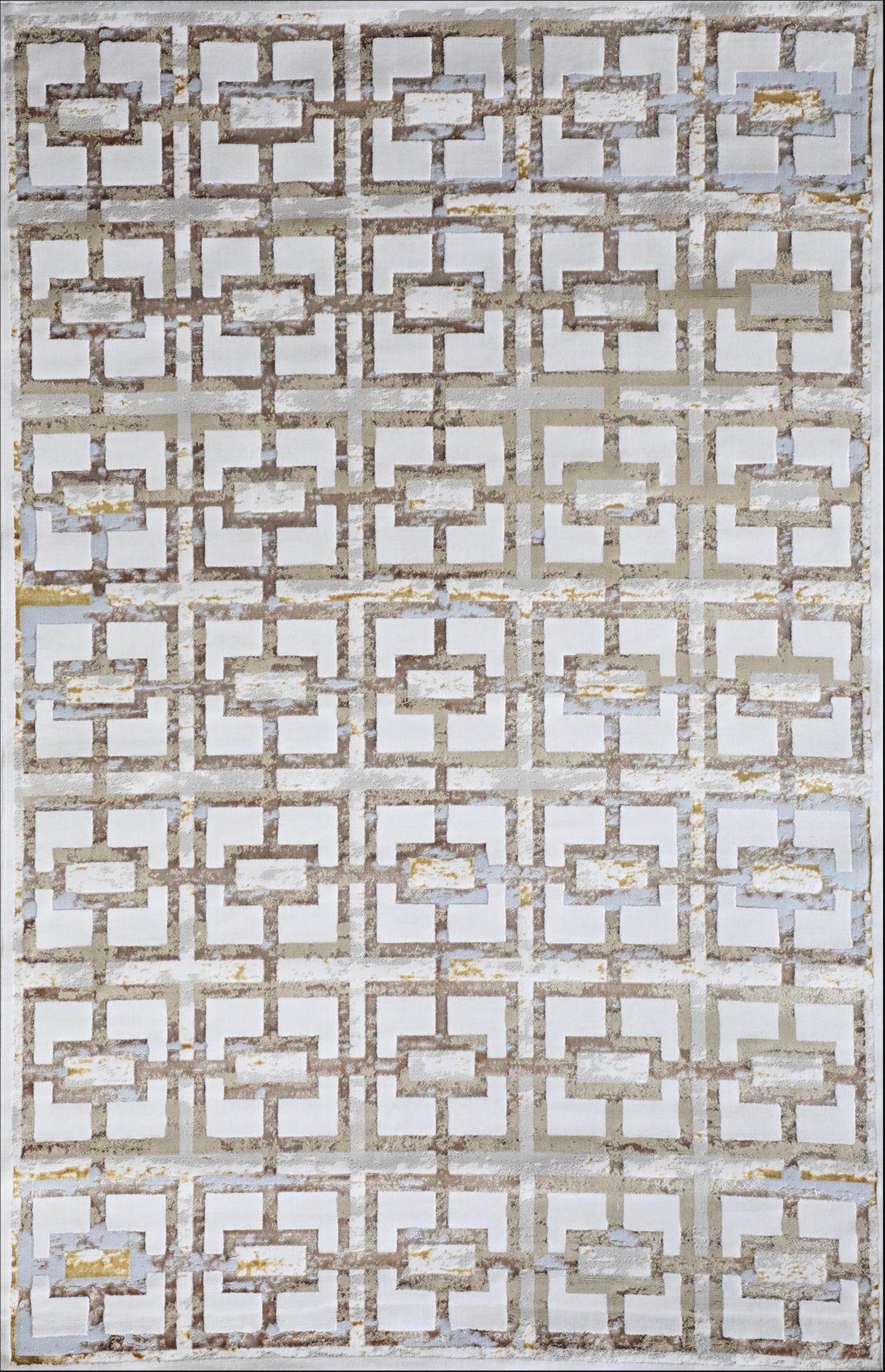 Maximus Fortress Indoor | Outdoor Area Rug, Beige & Gold