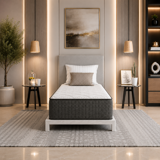 DSV CoolSprings Macy Pillow Top 11.5" Plush Twin XL Mattress, Gray & White