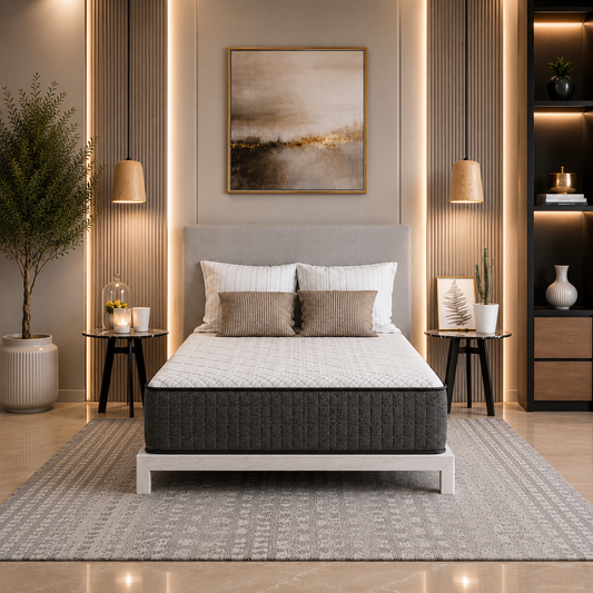 DSV CoolSprings Macy Tight Top 9" Plush Full Mattress, Gray & White