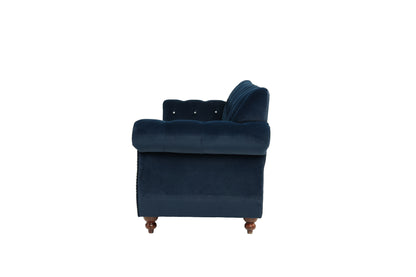 Crystal Sofa, Indigo Velvet