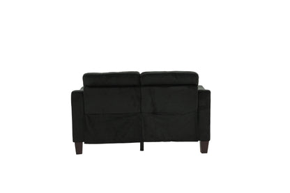 Thomas 2-Piece Sofa and Loveseat Set, Black Linenette
