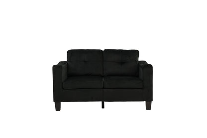 Thomas 2-Piece Sofa and Loveseat Set, Black Linenette