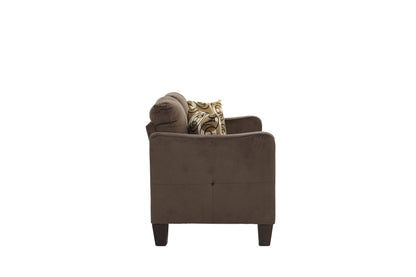 Thomas 2-Piece Sofa and Loveseat Set, Chocolate Linenette