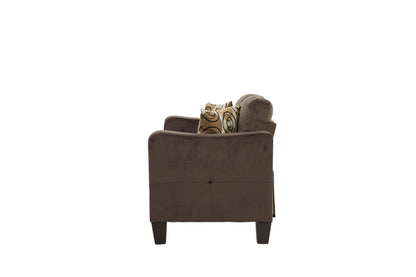 Thomas 2-Piece Sofa and Loveseat Set, Chocolate Linenette