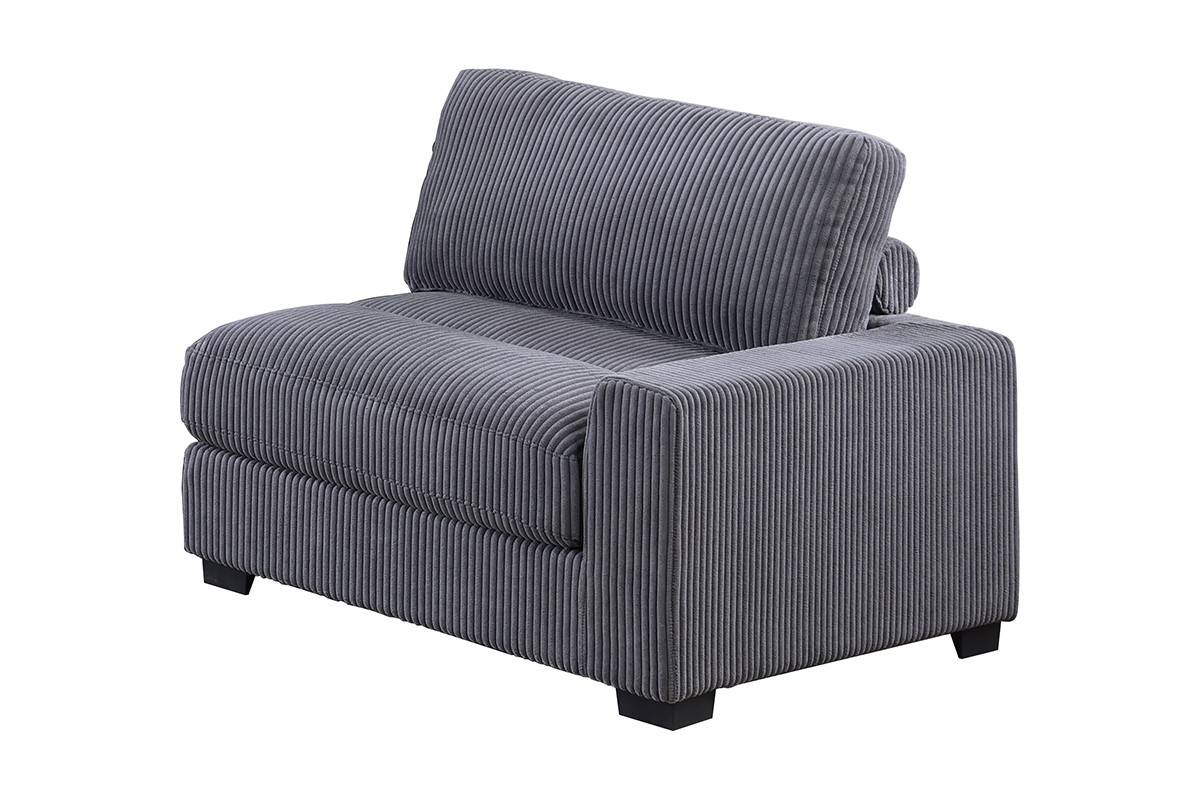 Winston Custom Modular Sectional, Dark Gray Corduroy
