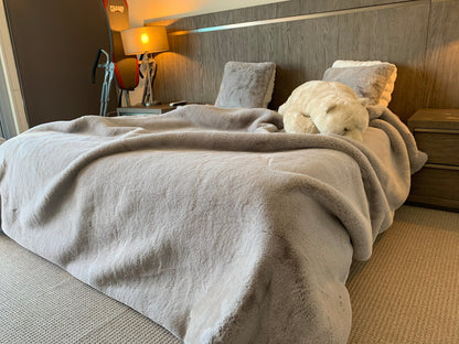 Luxury Faux Chinchilla Fur Throw Blanket, Assorted Colors